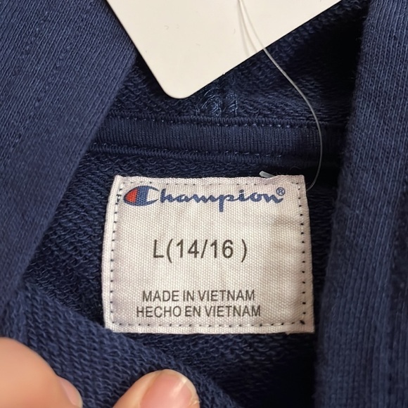 NWT Champion hoodie navy color Size L - Picture 8 of 9